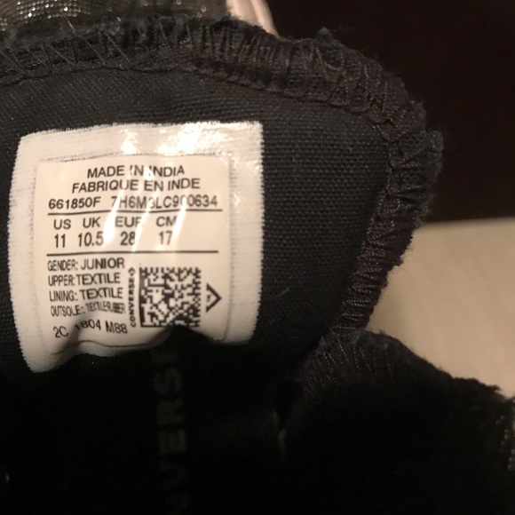 CONVERSE ALL STAR, METALLIC/SILVER SNEAKERS,GIRLS - Picture 5 of 5